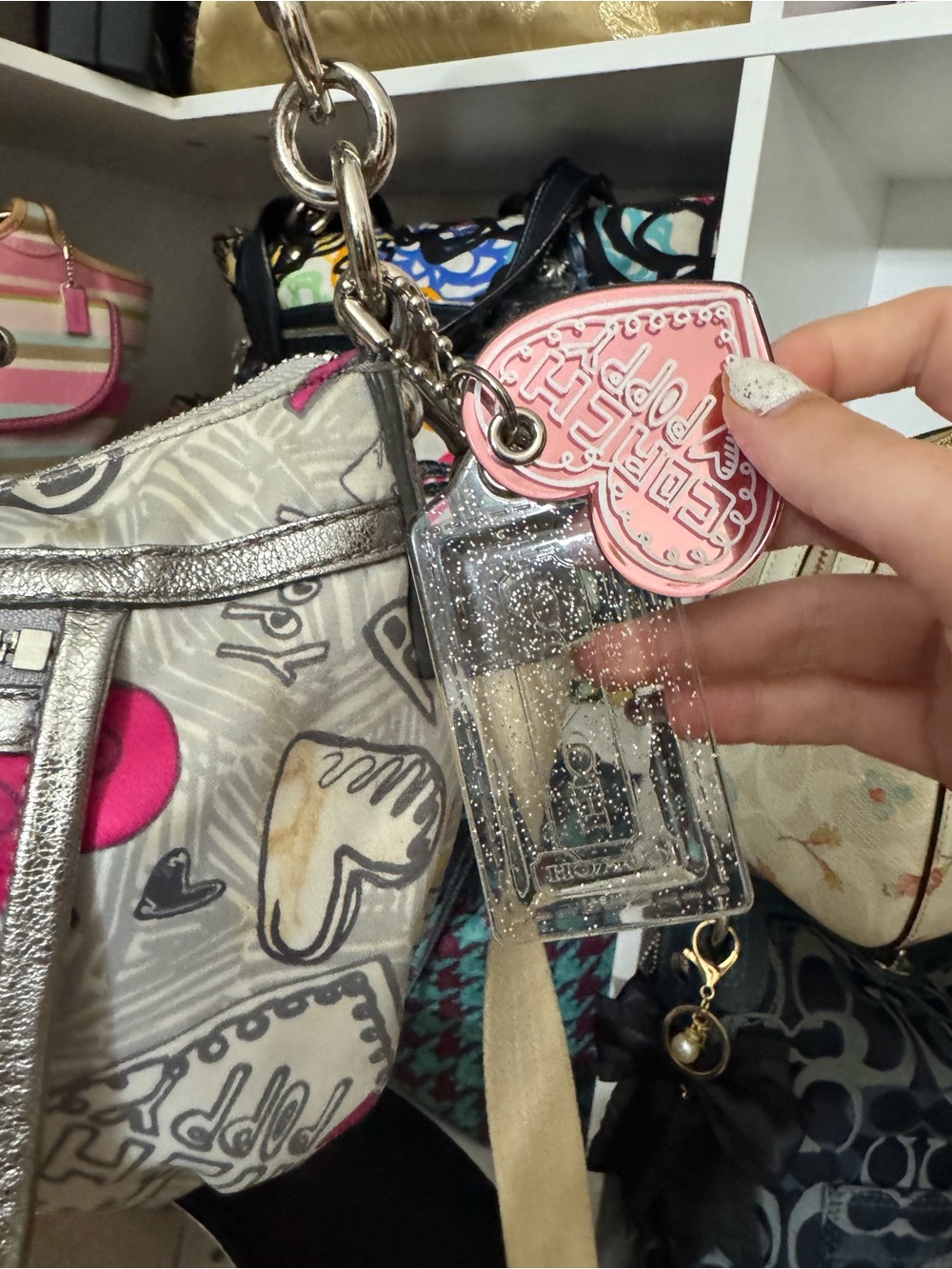 Coach Poppy Graffiti Print Shoulder Bag - Picture 2 of 11